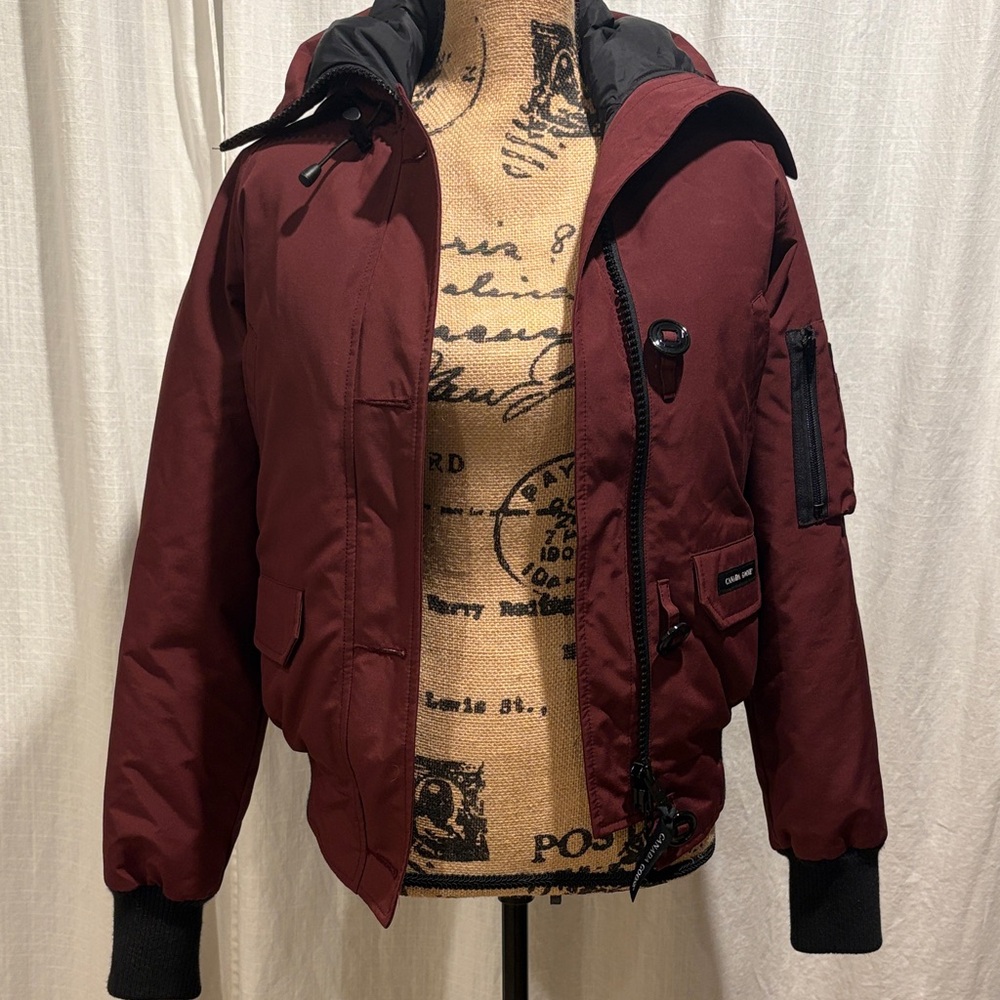 Canada Goose Maroon and Black Jacket